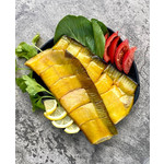 Юкола Палтуса, вялено-копченая (Halibut meat on the skin, medium smoked)