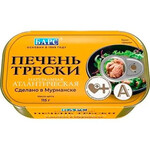 Печень трески натуральная «БАРС», 115 г/ Natural cod liver 